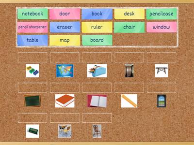 classroom objects matching