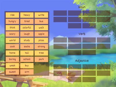 Noun, Verb, Adjective Sort