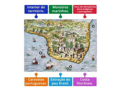 Mapa da chegada dos portugueses