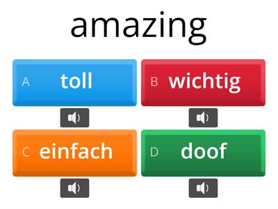 Year 7 German School Adjectives