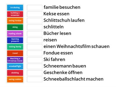 Winterferien Grade 1 German