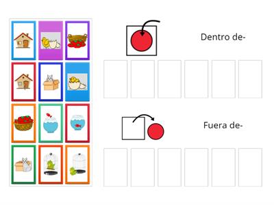 Relaciona la imagen con la noción dentro de- fuera de-