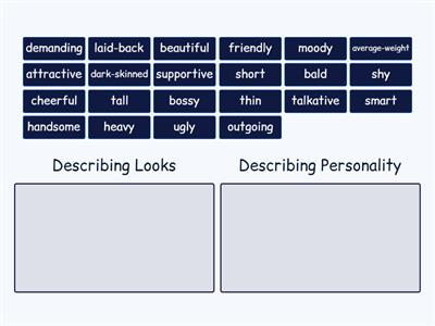 Describing Looks or Personality