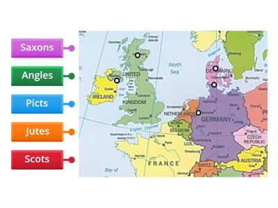 Anglo Saxons map - Lesson 2
