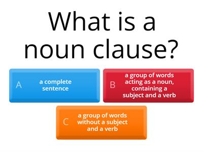 Noun clauses