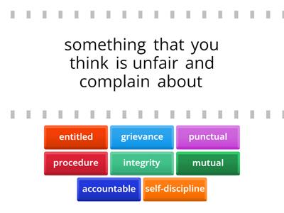 Code of conduct vocabulary