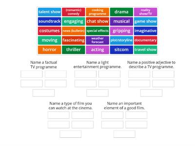 Focus 2 3.1 Vocabulary (films, TV)