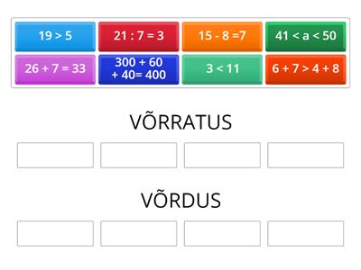 Võrratus ja võrdus