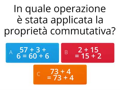 Le proprietà della addizione