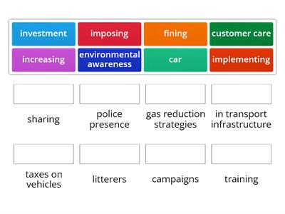 Collocations related to soultions to everyday problems