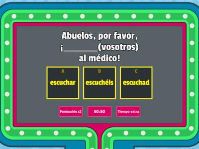 Imperativo Afirmativo - tú/vosotros Tú/vosotros imperativo