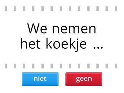 Negatie: niet of geen?