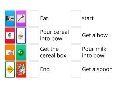 math the steps for the making cereal algorithm 