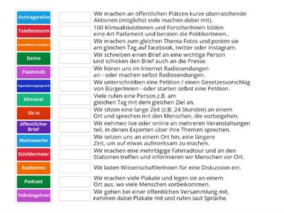 Aktionen für die Umwelt