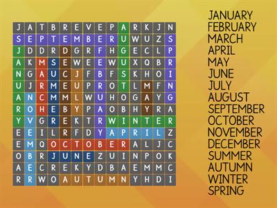 Months & Seasons of the Year