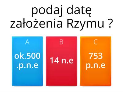 antyczny rzym test  klasa 5 