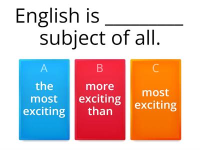  Comparatives and superlatives