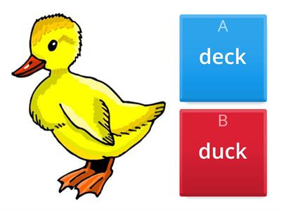 ck as in duck - 2 choices at a time