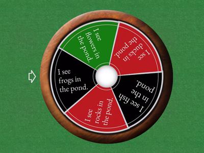 Spin the wheel and read the sentence. 