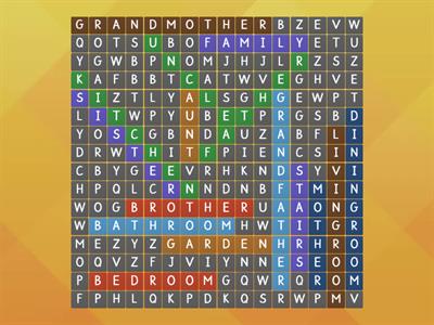 Wordsearch -Life at home