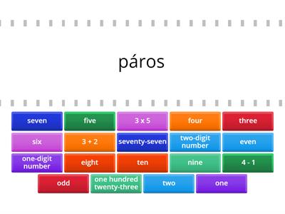 Matematikai szavak, kifejezések, angolul, magyarul, 1. szint