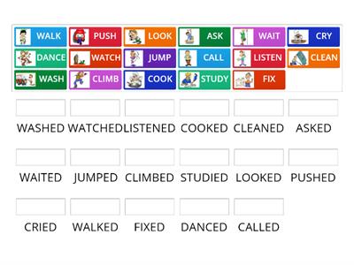 Regular verbs in simple past 