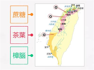 國中社會_B1H5清代臺灣產業分布圖