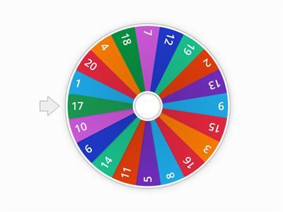 Numbers Wheel 1-20