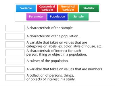 Unit 1 Vocabulary: Statistics