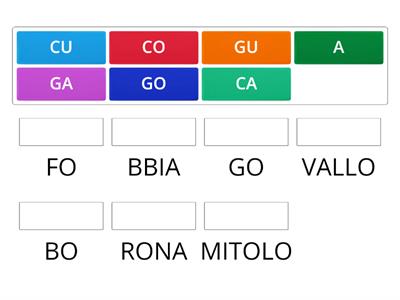 COMPLETA CON : CA CO CU - GA GO GU