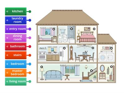 Places in a House Vocabulary