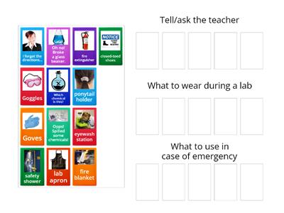 Lab Safety - Categorize