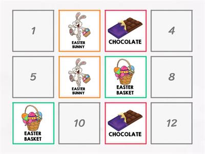 Memory Game - Easter vocabulary