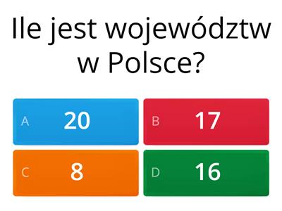 Mapa polityczna Europy i podział administracyjny Polski.