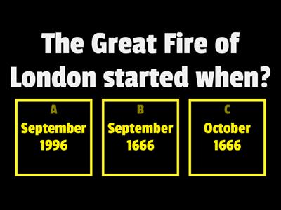 Fire of London Quiz