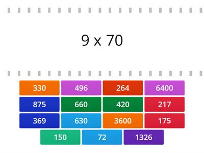 Multiplication (1 x 2 digit and 2 x 2 digit)