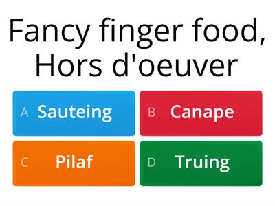 Culinary terms game