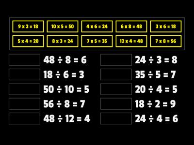 Multiplication and Division Inverse Operations