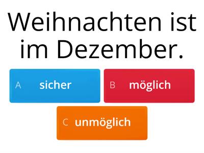 Sicher, möglich oder unmöglich? 