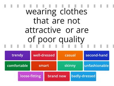 Fashion - vocabulary 