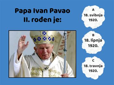 Papa Ivan Pavao II kviz