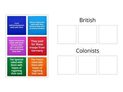 British v. Colonists