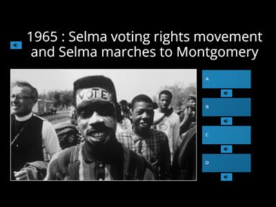 3. Important events and figures of the Civil rights movement - LISTENING COMPREHENSION
