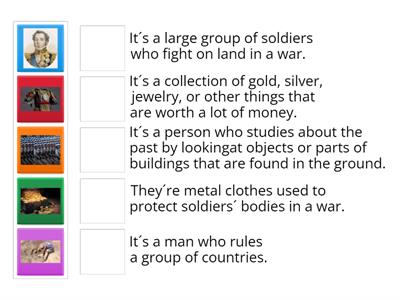 Oxford Discover 4 - Unit 3 - Match the pictures to their meanings. 