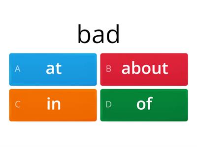 Adjectives with preposition