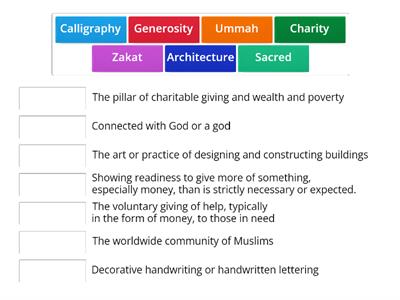 Year 6 - Is it better to express your beliefs in arts and architecture or in charity and generosity?