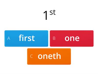 ORDINAL NUMBERS