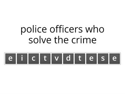  crime vocabulary - anagrams
