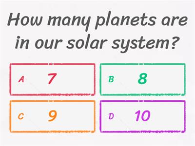 Solar system-Describe the solar system. 