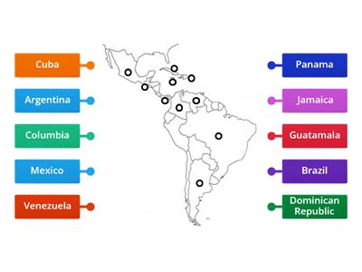 Central and South America Practice Map for Final